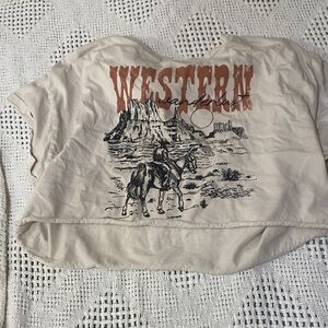 Cropped Western Graphic Tee